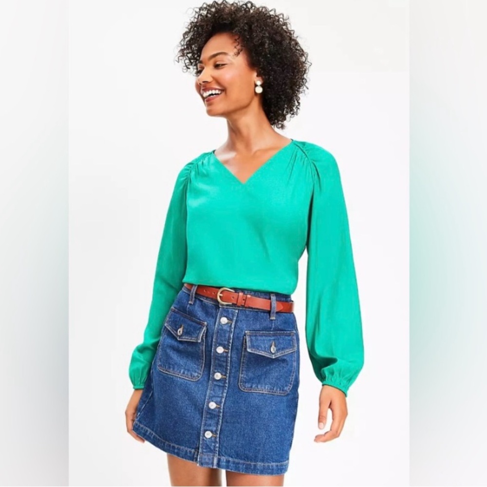 NWT Loft Patch Pocket Denim Skirt